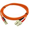 StarTech.com 2m Fiber Optic Cable - Multimode Duplex 50/125 - LSZH - LC/SC - OM2 - LC to SC Fiber Patch Cable, Orange
