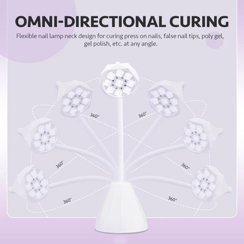 GAOY Omin-Cure Nail Lamp, Rechargeable UV Light for Gel Nails, USB Nail Dryer for Acrylic Nail Extension Fast Curing