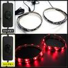 USB Waterproof LED Tape Light 3 Chips Red 50cm x 2pcs + Extension Cable 15cm (With Switch) DC5V