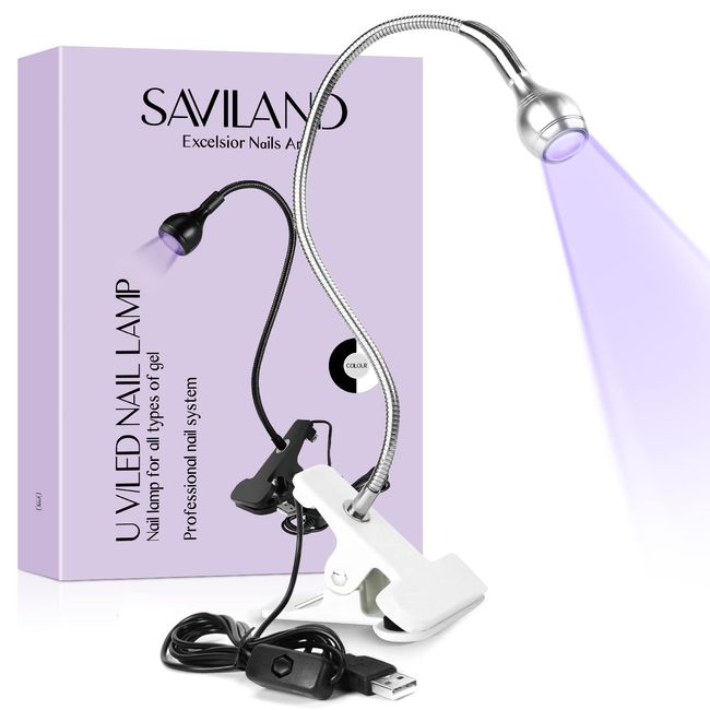 Saviland U V LED Light for Nails Mini Black Lights Nail Lamp