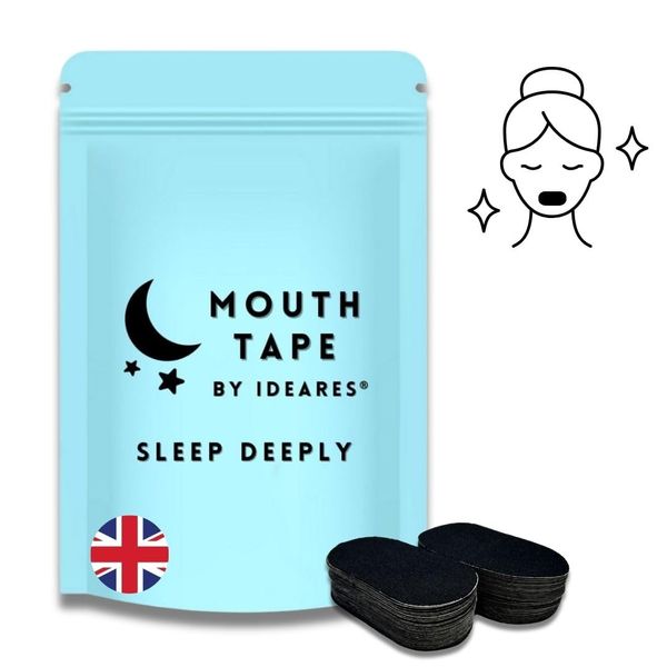 Ideares Mouth Tape for Sleeping | 60 Pcs Premium Sleep Strips | Snoring Aid | Anti-Snoring Sleep Tape | Improved Nasal Breathing | Anti-Snoring Device