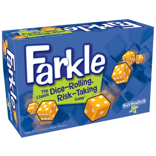 Farkle Classic Dice Game – Kids Games, Dice Games, Family Games, Travel Games, Adult Games, Board Games, Dice Cup, Dice Set, Farkle Score Sheets Included, Ages 8+