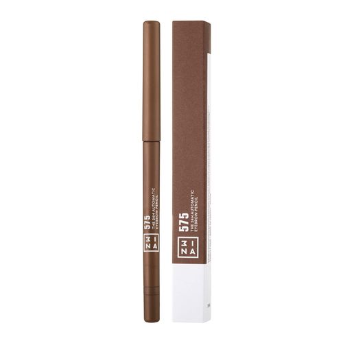 3INA MAKEUP - The 24H Automatic Eyebrow Pencil 575 - Brown - 24H Longwearing Waterproof Formula with Built-In Sharpener - Fuller Looking Brows - Precise Tip - Vegan - Cruelty Free