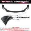 Carbon Black&White Double Layer Front Bumper Lip Winglet Spoiler For Volkswagen