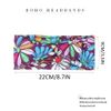 Fashband Boho Headbands Elastic Flower Headband Black Cross Yoga Hair Accessories for Women and Girls (Pack of 3)