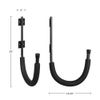 100 Lbs. Capacity Kayak Wall Mount Hangers Storage Hook Rack, Black, 2-Pack