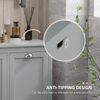 Bathroom Display Stand Tower w/Open Depot for Easy Use & Towel Cupboard, Gray