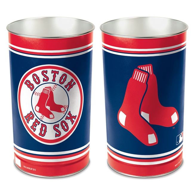 WinCraft MLB Boston Red Sox Tapered Wastebasket, 15"