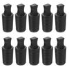 sourcing map Rubber Thread Tapered Insert Plug M16 Test Tubes Bungs Stopper Black for Lab Home 10 Pieces