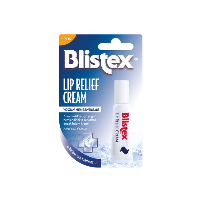 Blistex Lip Relief - Kuru ve Çatlamış Dudaklara Onarıcı ve Rahatlatıcı Dudak Bakım Kremi 1 Adet