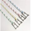 8mm Polyester Braid on Braid Halyard Key Pin Shackle Spliced Rope (White With Red Fleck, 25)