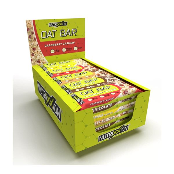 NUTRIXXION® Riegel | HIGH POWER ENERGY BAR | Ausdauer & Endurance mit Vitaminen | Set 20 x 50g, Geschmack 4 Sorten