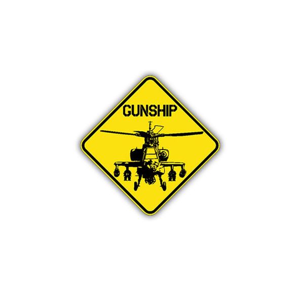 Sticker # Gunship Apache Helicopters US AMRY Air Force 7x7 cm A1706