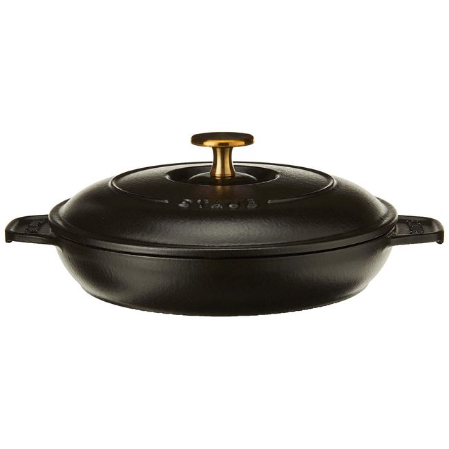 Staub Cast Iron 11-inch Crepe Pan with Spreader & Spatula - Matte Black,  Made in France
