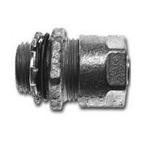Crouse-Hinds LT50 Zinc Electroplated Malleable Iron Non-Insulated Liquidtight Straight Connector 1/2 Inch Liquidator™