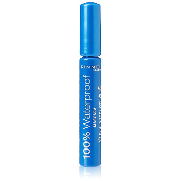 Rimmel 100% Waterproof Long-lasting Mascara, Black, 8ml