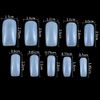 500 Pieces Long Square Full Cover NATURAL Press On Acrylic False Nails Tips - Professional Salon & Home Use.