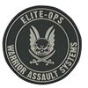 Warrior Elite Ops Rubber Patch Round Logo Black