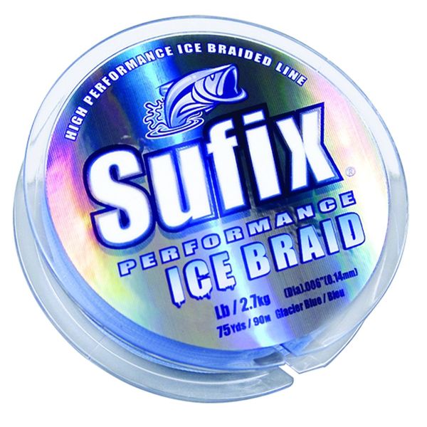 Sufix Ice Braid 20 lb (Glacier Blue, Size- 75 YD Spool)