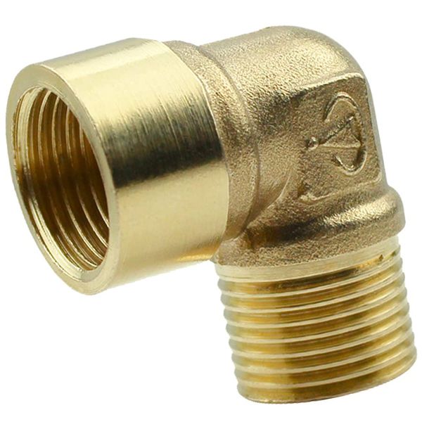 Elbow Pipe Fittings (1/4) Elbow Connectors Pipe Fittings Ball Valves Plumbing Parts Brass Pipe Fittings 90 Degree Pipe Fittings Adapter Connectors (1/4 PT Male x 1/4 PT Female) Suitable for Water/Oil