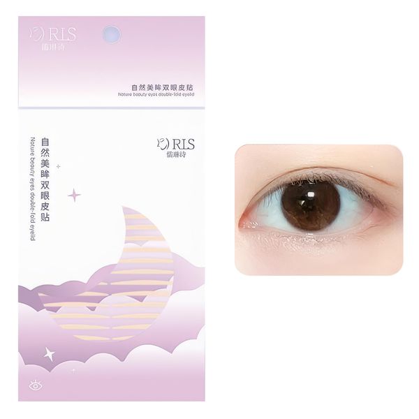 Lynlyulinger Double Eyelid Strong Double Eyelid Tape Tape, 400 Sheets, 5 Types, Double Sided Tape, Skin Tone, Extra Fine, Natural, Inconspicuous, Water and Sweat Resistant, Beautify Your Eyes, Double