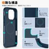TUCCH iPhone 16 Pro Max Compatible Case, Notebook Type, 2 in 1 Separation Type, iPhone 16 ProMax, Notebook-type Case, Removable, Card Pocket, [RFID Blocking] Kickstand Function, PU Synthetic Leather,