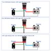 16MM Latching Push Button Switch 12V, On Off Button with LED, Waterproof Marine Push Button for Car, Light Power Switch 0.63" Mounting Hole with Wire Socket Plug Self-Locking (Black Shell-Blue)