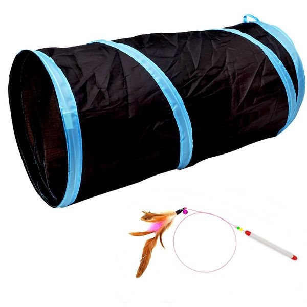 iCAGY Cat Tunnel for Indoor Cats Interactive Rabbit Tunnel Toys Pet Toys Play...