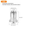 sourcing map 120Pcs Rivet Nuts Flat Head, 1/4 Aluminum Alloy Threaded Insert Nuts Knurled Body