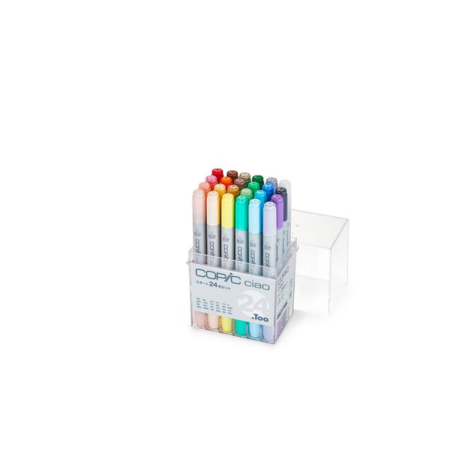 COPIC Too Ciao Start Set of 24 Colors, Made in Japan, Multicolored Illustration Marker, Marker Pen