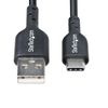 StarTech.com 3ft (1m) USB-A to USB-C Charging Cable, Charge & Sync, 3A, USB 2.0, TPE Jacket, Black USB Charging Cord