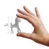 Rok Hardware Heavy Duty Hinge Pin Door Stop, Brushed Chrome