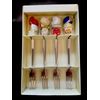 Decorative Cheese Theme 4 Appetizer /Hors D’oeuvre Forks Set Wine & Cheese Party