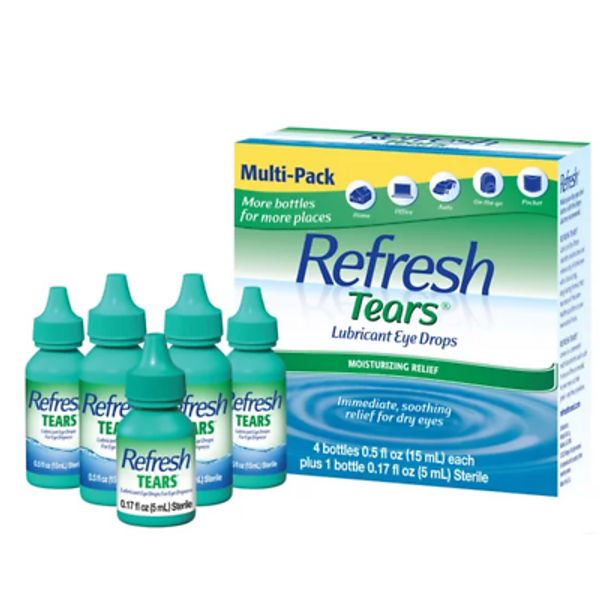 Refresh Tears Lubricant Eye Drops Multi-Pack, 65 ml. 4+1 Bonus Exp. 02/2027+