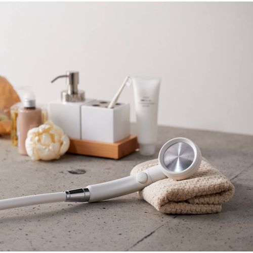 SANEI PS383-82XA-WA2 Rainy Move Shower Head, Hand Stop, Water Saving, 50% Adjustable Angle, Ultra Fine Water Flow, Increases Momentum, White
