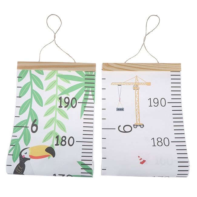 Baby Height Measure Ruler With Cute Cartoon Print Wooden Kids