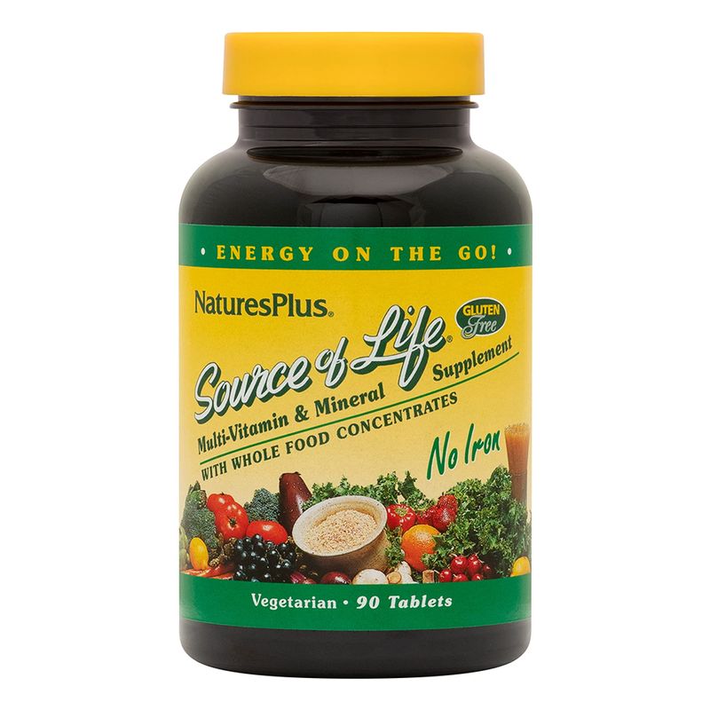 NaturesPlus Source of Life No Iron Tablets - 90 Vegetarian Tablets ...