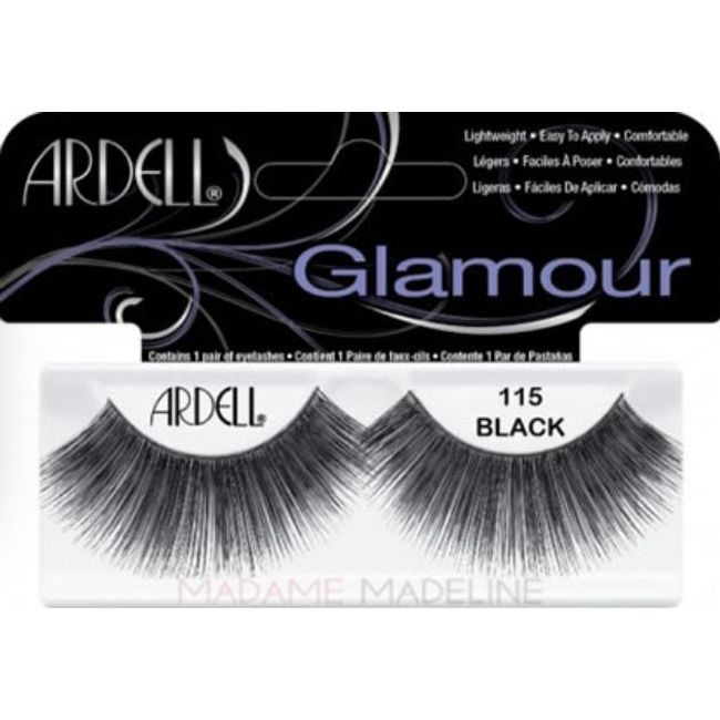 (LOT OF 6) Ardell Glamour 115 False Lashes LONG Black Authentic Ardell Eyelashes