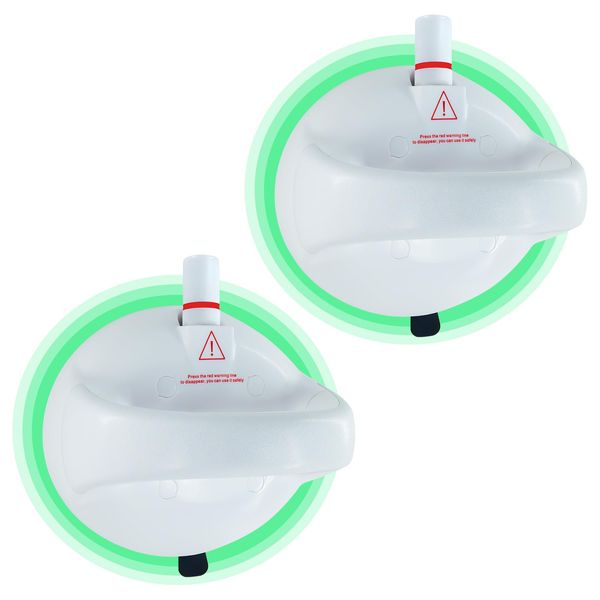 2 Pack Suction Grab Rails for Bathroom,Suction Grab Bar for Shower,Bath Handles for Elderly, Suction Handles for Shower, Safety Bath Handrails for Disabled/Elderly/Injuries,Load 250BLS