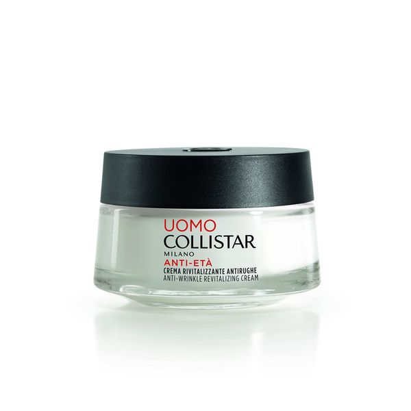 Collistar revitalisierende Anti-Falten-Creme aus der Männerserie, beugt Falten vor und glättet bestehende Falten von innen, nicht fettende und leicht einziehende Creme, tonisiert die Haut, 50ml