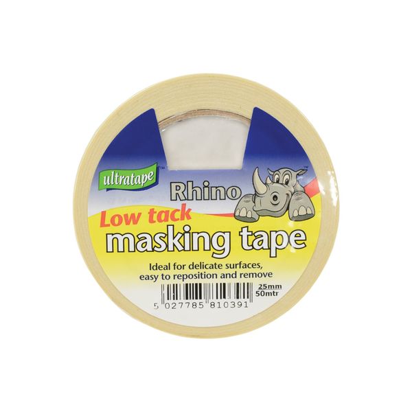 Ultratape LTMT1 Low Tack Masking Tape, 25mm