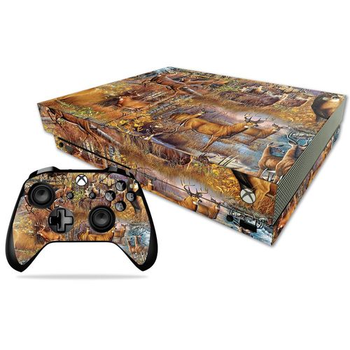 MightySkins Skin Compatible with Microsoft Xbox One X - Deer Pattern | Protective, Durable, and Unique Vinyl Decal wrap Cover | Easy to Apply, Remove, and Change Styles | Made in The USA