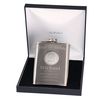 18th Birthday Engraved Hip Flask with Silver '18' Feature in Gift Box