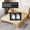 Bitray Wood Bed Plates Wood Bed Rail Hook Plates Bed Rail Brackets - 8pcs