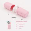 Toothbrush Travel case with Waterproof Travel Bag .Portable Toothbrush Holders Travel for Camping Travel Business School Home (Pink)