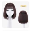YIRU Bob, Fully Hand Planted, Women's Full Wig, Bangs, 100% Human Hair, Women's Clothing, Wig, Whorling, Partition, Medical Use, One-Touch Pin, Circular Hair Loss Disease, Thin Hair - Chestnut