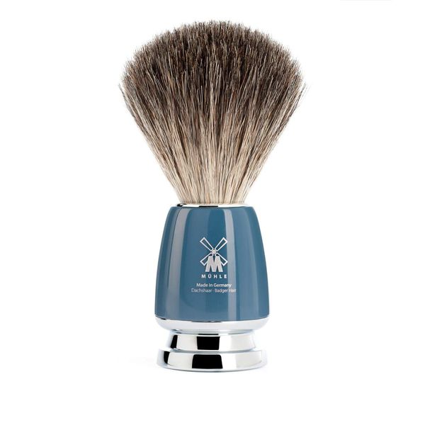 MÜHLE Pure Badger Shaving Brush (Petrol Blue)