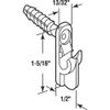 Prime-Line MP7017 Wire Shelf Back Wall Clip with Anchor (12 Pack)