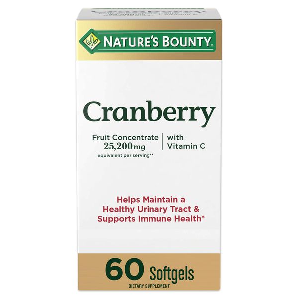 Nature's Bounty Cranberry Dietary Supplement 60 Soft Gels