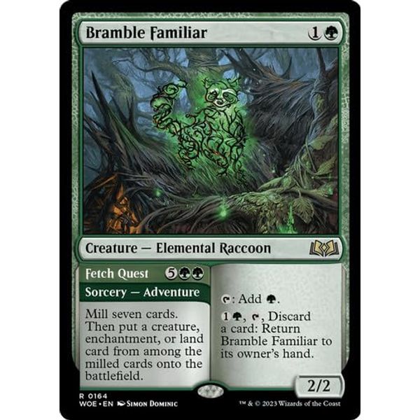 Bramble Familiar // Fetch Quest (164) MTG